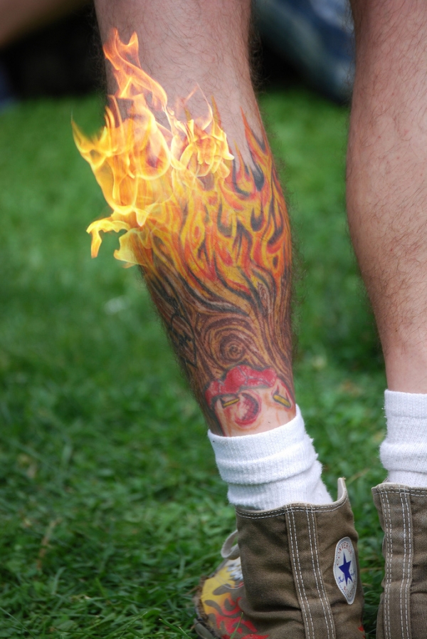 Creation of my leg is on fire, literally: Step 2